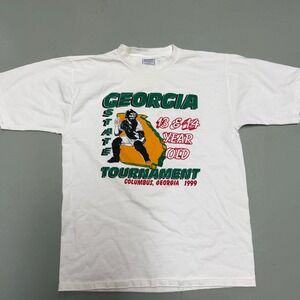 1999 Georgia State Baseball Tee L Single Stitch Vintage Little League USA